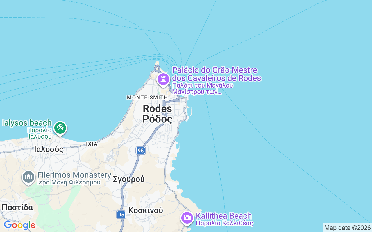 Localização do(a) Lancha: Rodes, Grécia