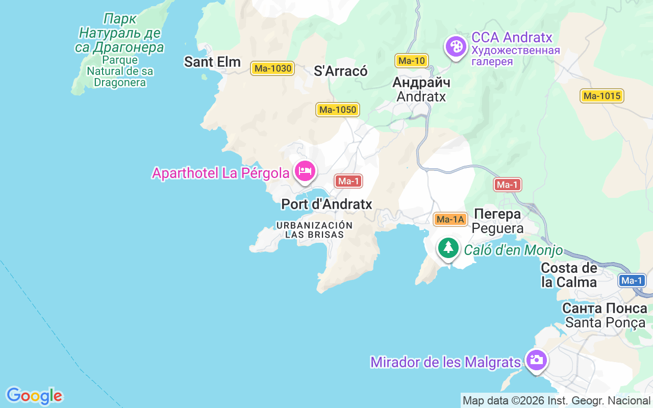 Местоположение Моторная лодка: Puerto De Andrach, Мальорка