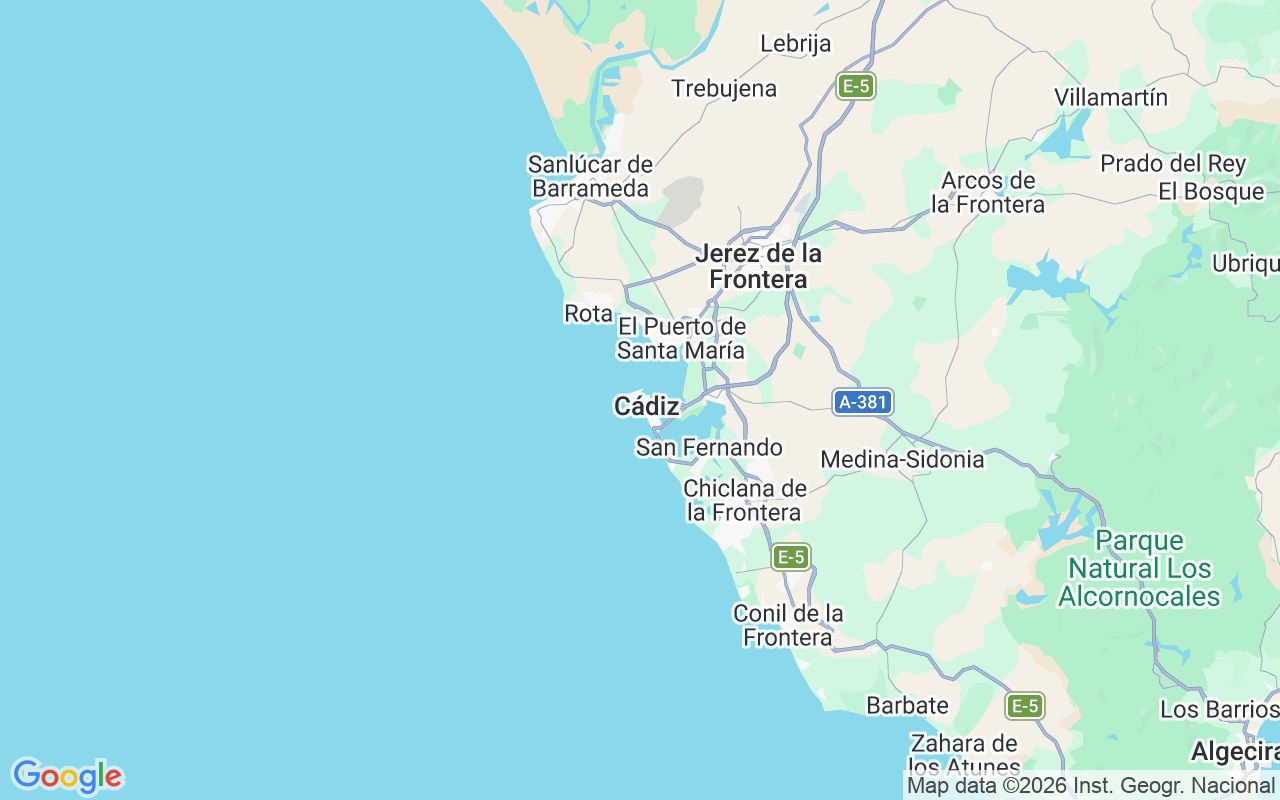 Location of the Motorboat: Viento De Levante, Cádiz