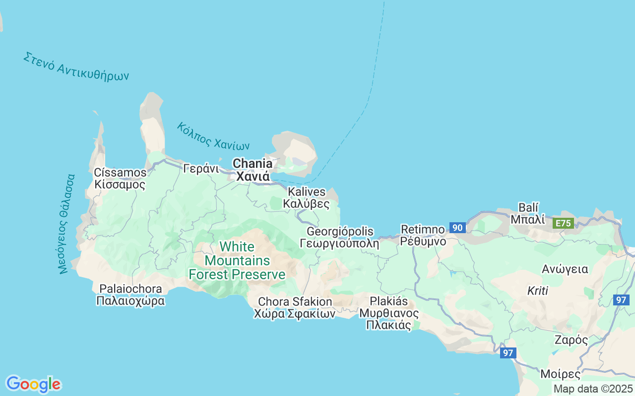 Localização do(a) Lancha: Almyrida, Almirida 730 08