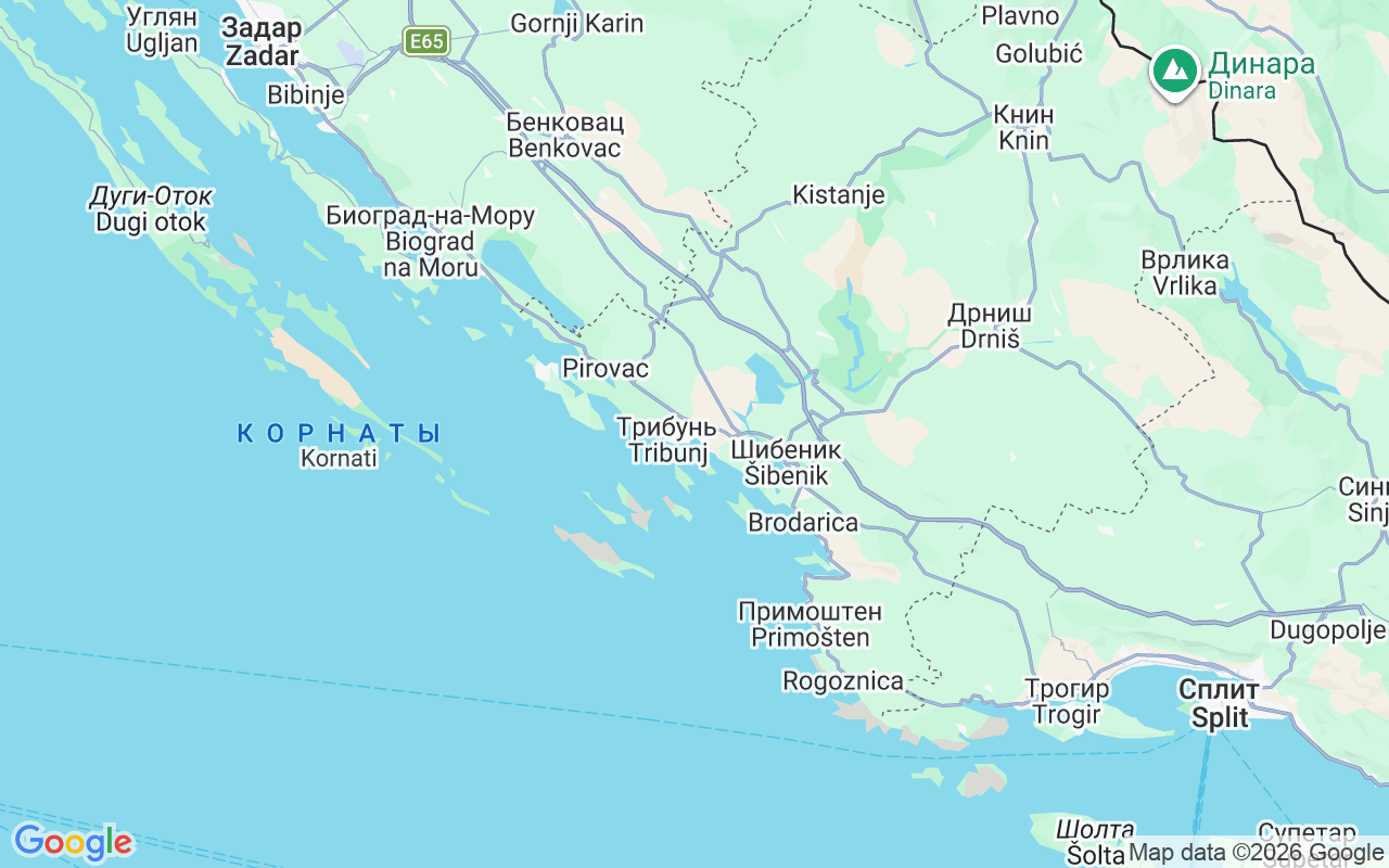 Местоположение Моторная лодка: Vodice, Водице