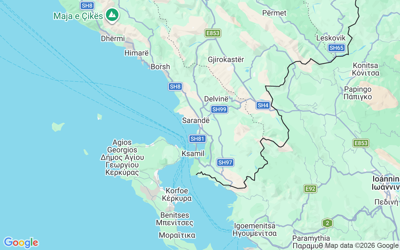 De locatie van Motorboot: Limani, Sarandë