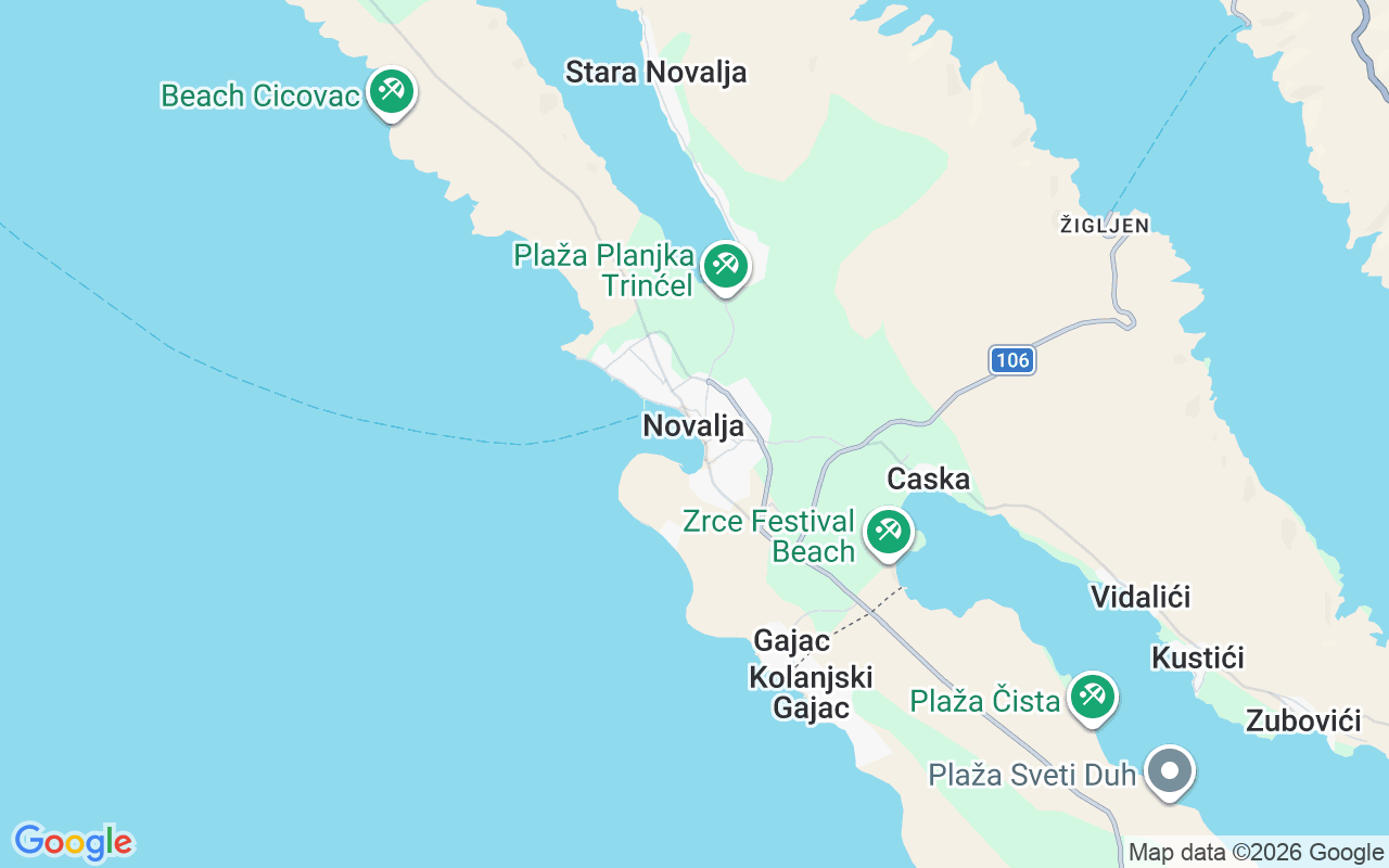 De locatie van Motorboot: Novalja, Novalja Marina