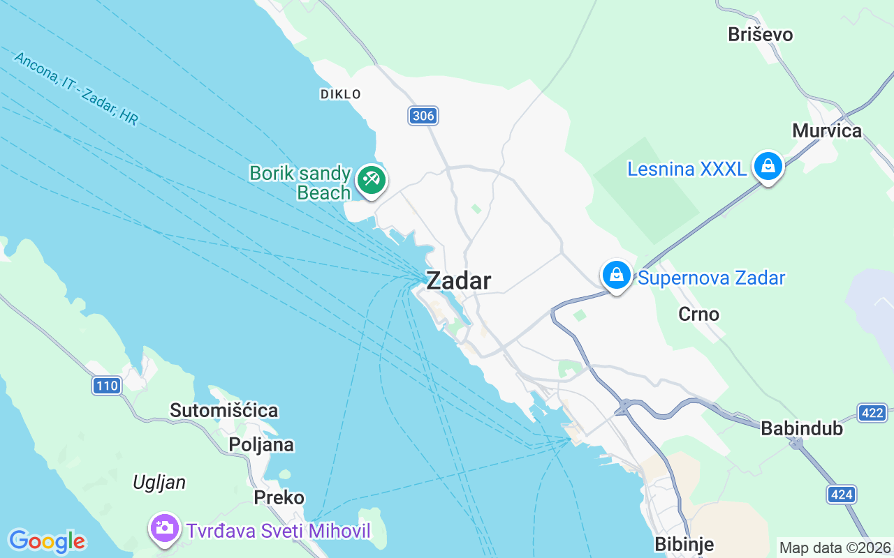Ubicación Neumática: Marina Zadar, Zadar