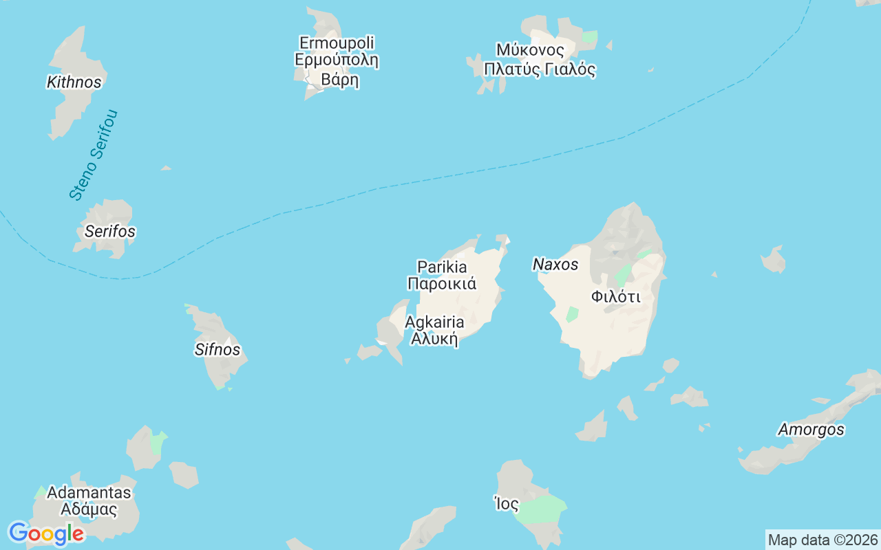 De locatie van RIB: Aliki, Parikia 844 00