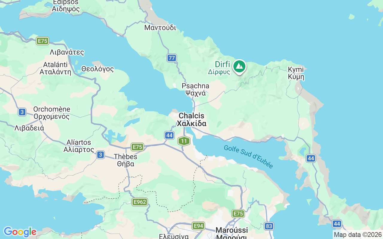 Emplacement du Bateau à moteur: Χαλκίδας, Chalcis 341 00