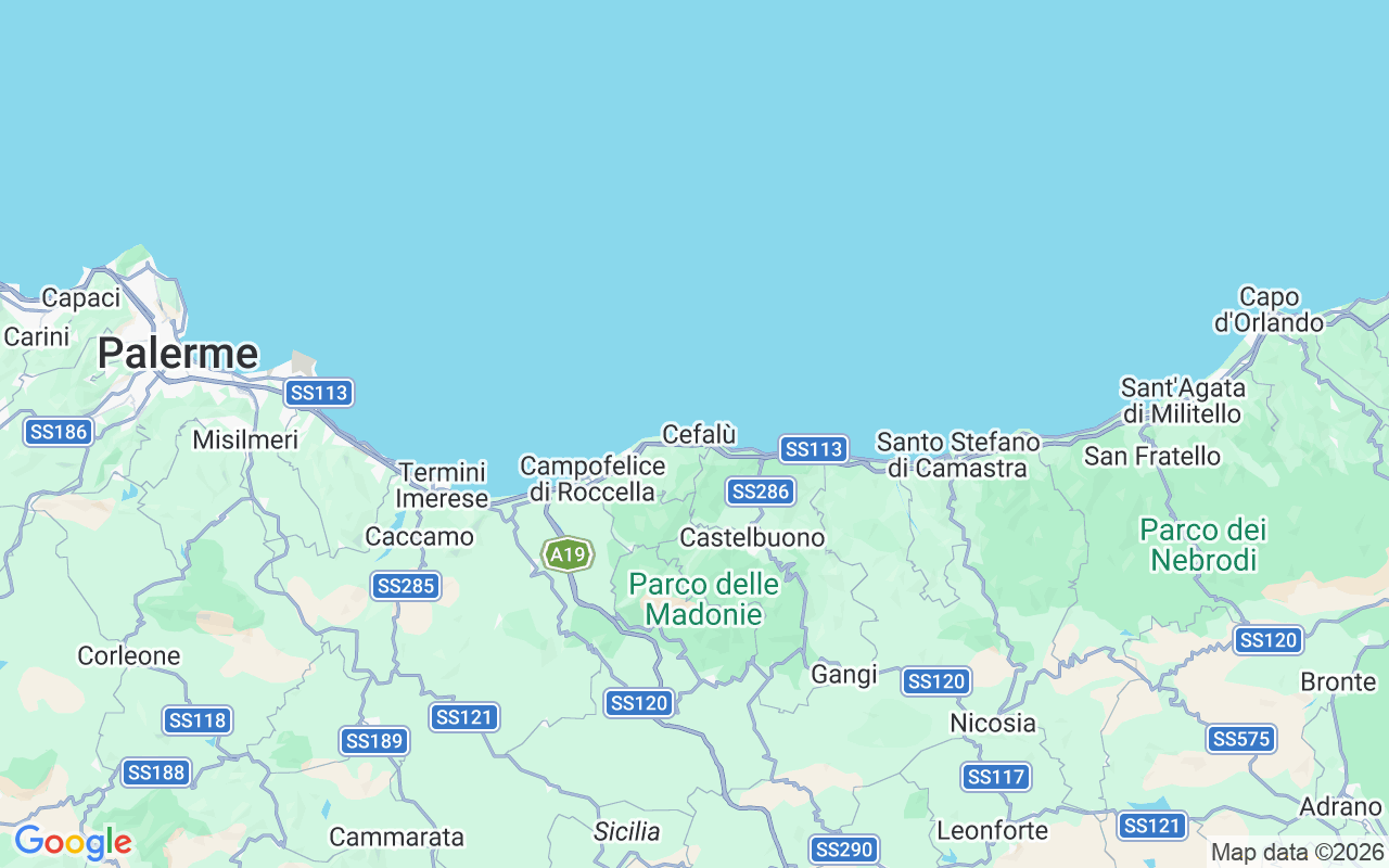 Emplacement du Semi-rigide: Presidiana, Cefalù