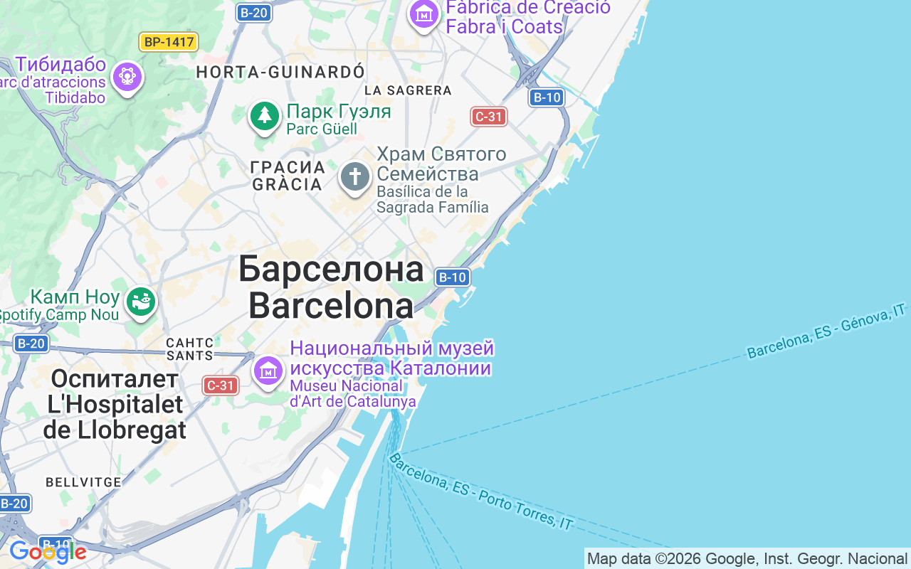 Местоположение Катамаран: Port Olímpic, Барселона