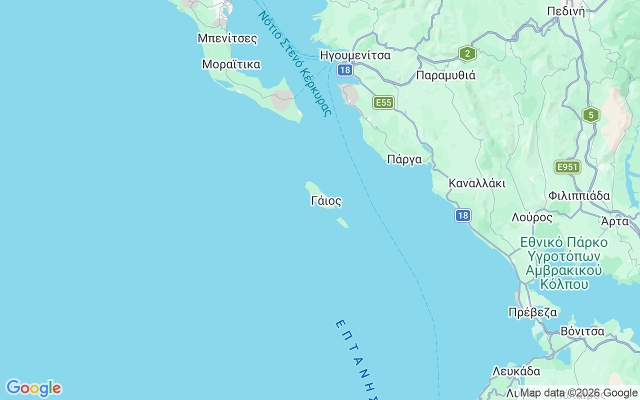 Τοποθεσία Ιστιοπλοϊκό σκάφος: Gaios, Παξοί