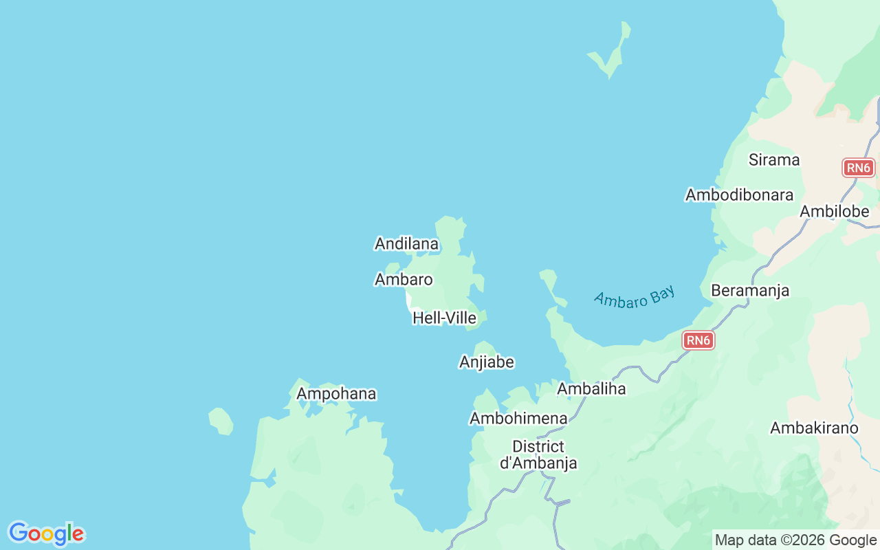 Emplacement du Catamaran: Cratere, Nosy Be