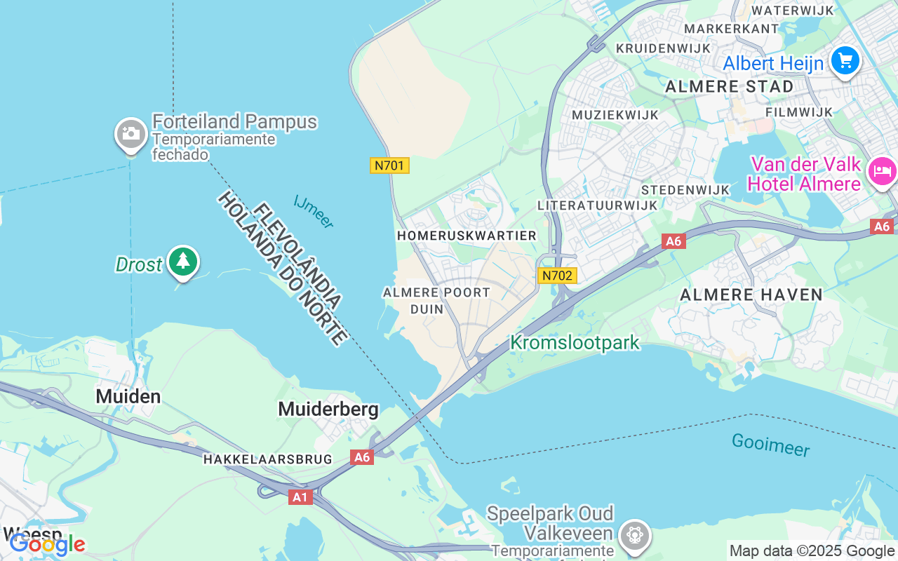 Localização do(a) Barco sem licença: Porto De Almere, Almere