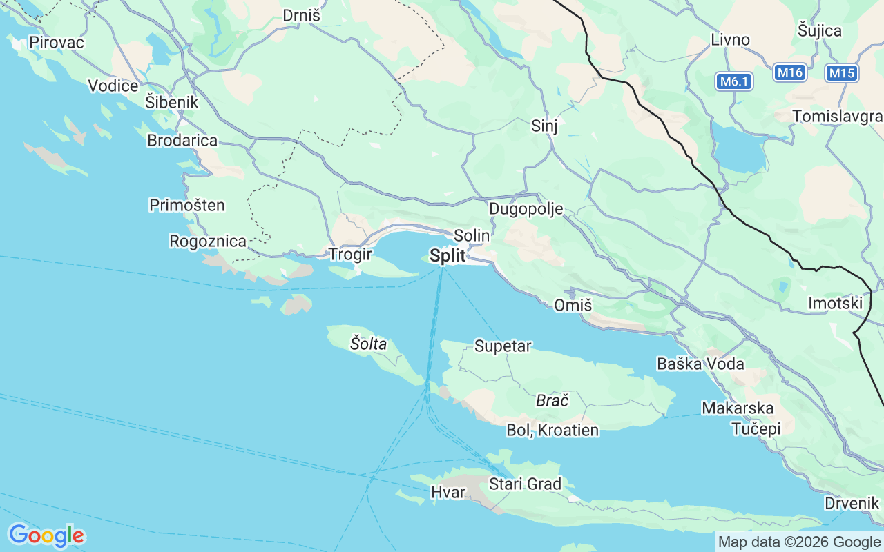 Plats för Guletbåt: Splits Hamn, Kroatien