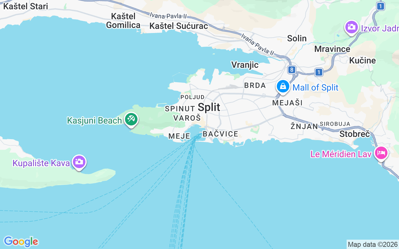 De locatie van Catamaran: Split, Kroatië