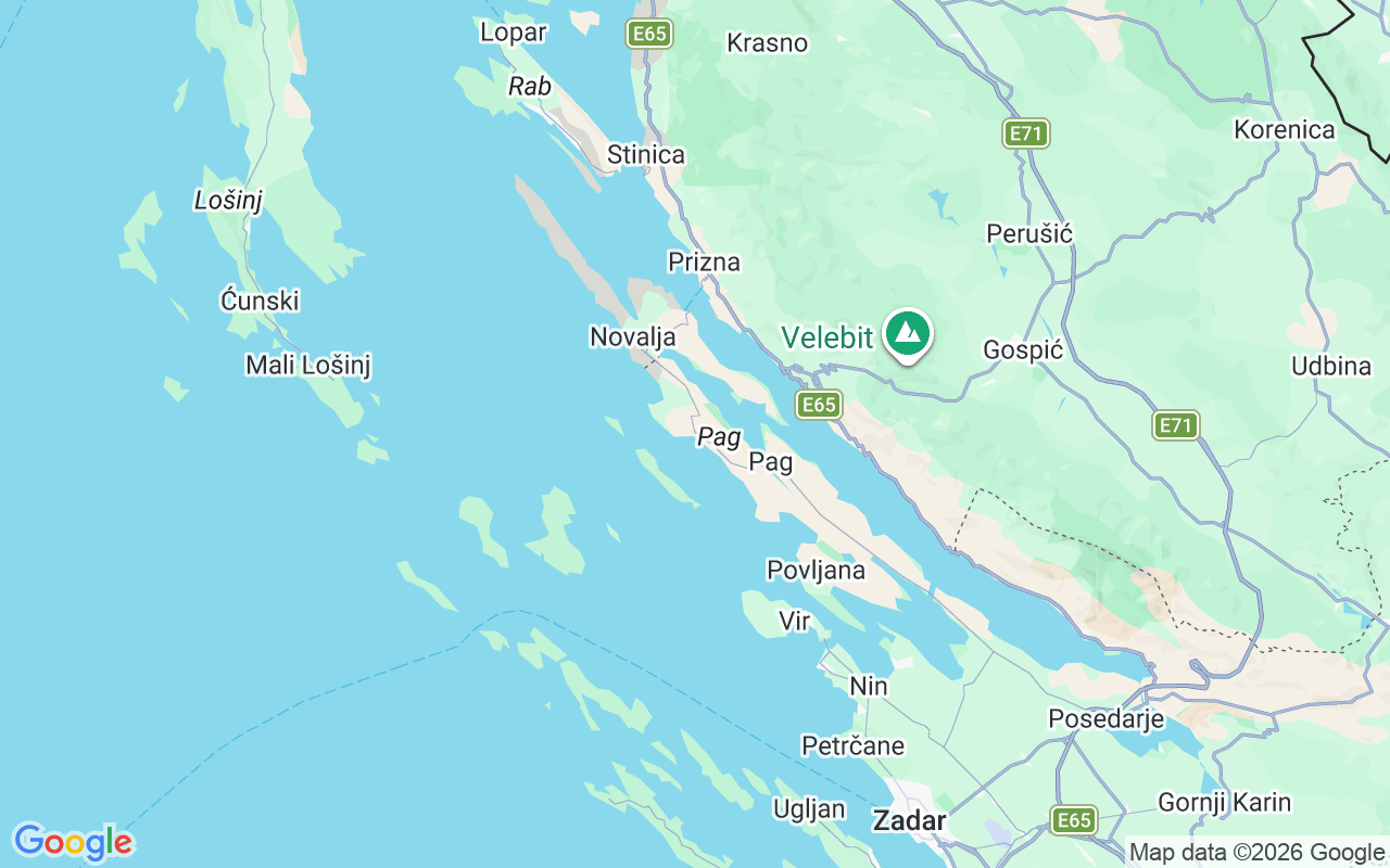 De locatie van Motorboot: Vilage Simuni Center, Šimuni