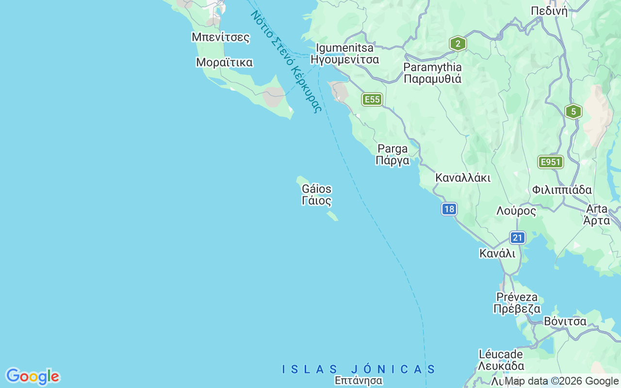 Ubicación Lancha: Gaios, Paxoí