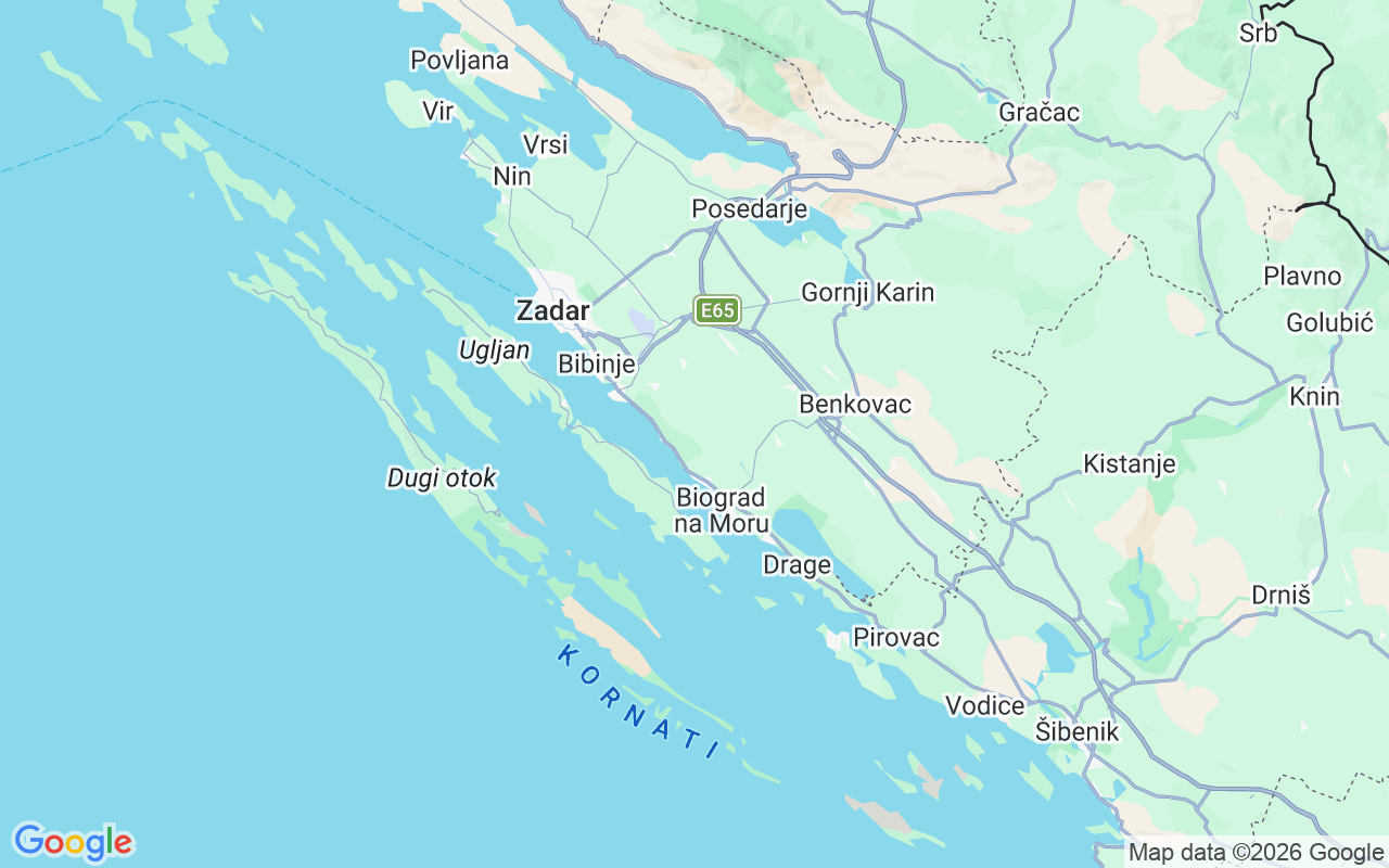 Emplacement du Bateau à moteur: Općina Sveti Filip I Jakov, Croatie