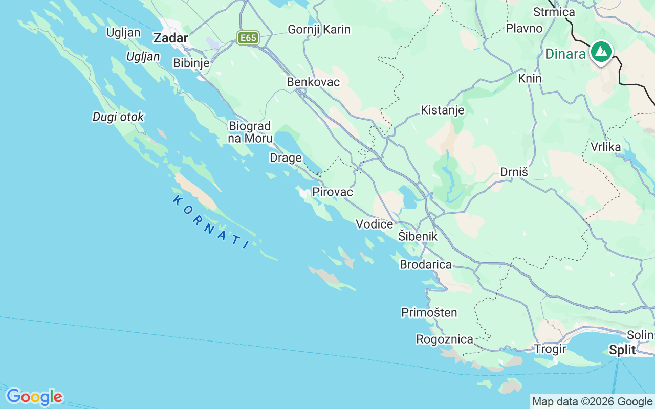 De locatie van Motorboot: Općina Tisno, Kroatië