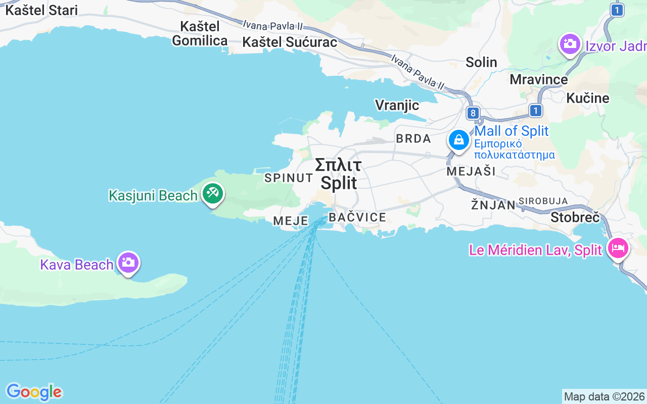 Τοποθεσία Καταμαράν: Σπλιτ, Κροατία