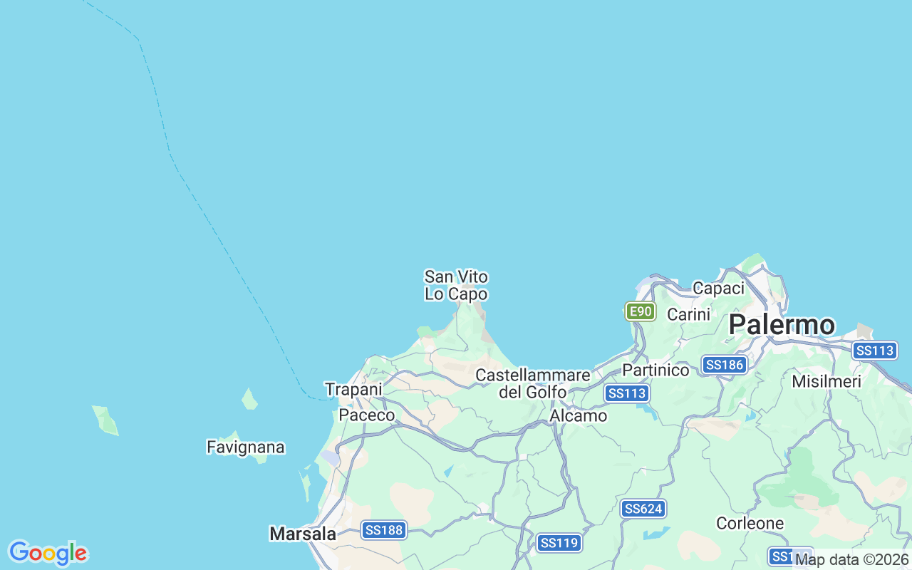 Localização do(a) Lancha: San Vito Lo Capo, San Vito Lo Capo