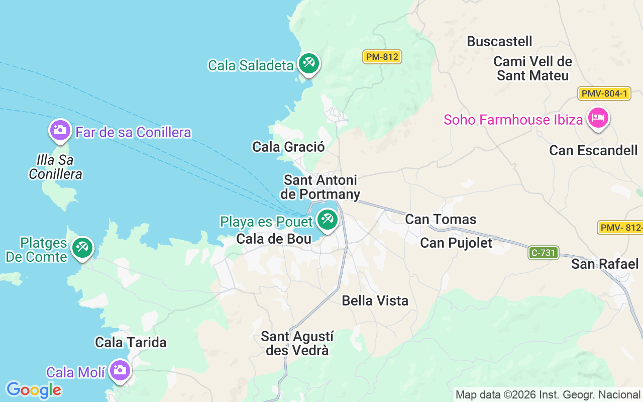 Location of the Boat without licence: Puerto De Sant Antoni, Eivissa