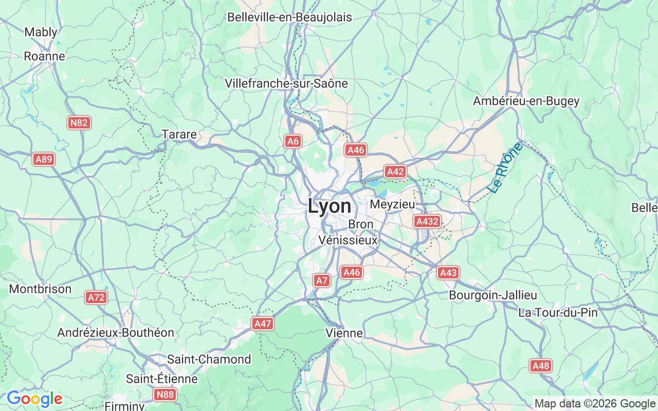 Emplacement du Semi-rigide: Confluence, Lyon