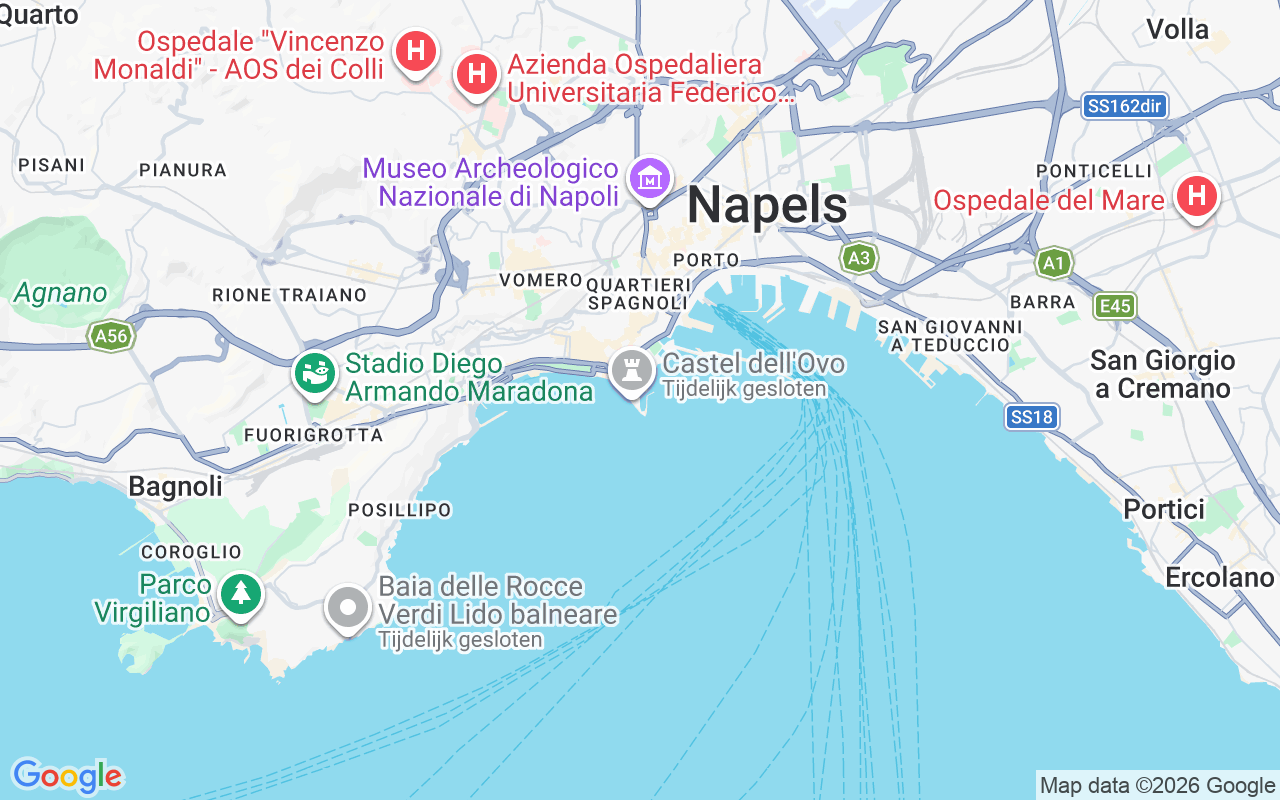 De locatie van RIB: Napels, Italië