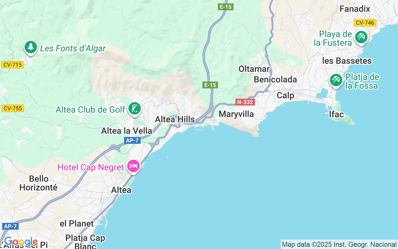 Localização do(a) Lancha: Altea, Espanha