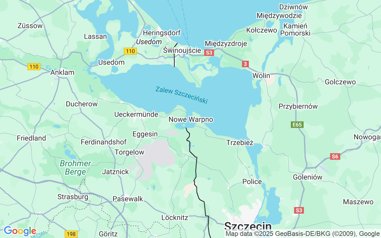 De locatie van Zeilboot: Nowe Warpno, Nowe Warpno