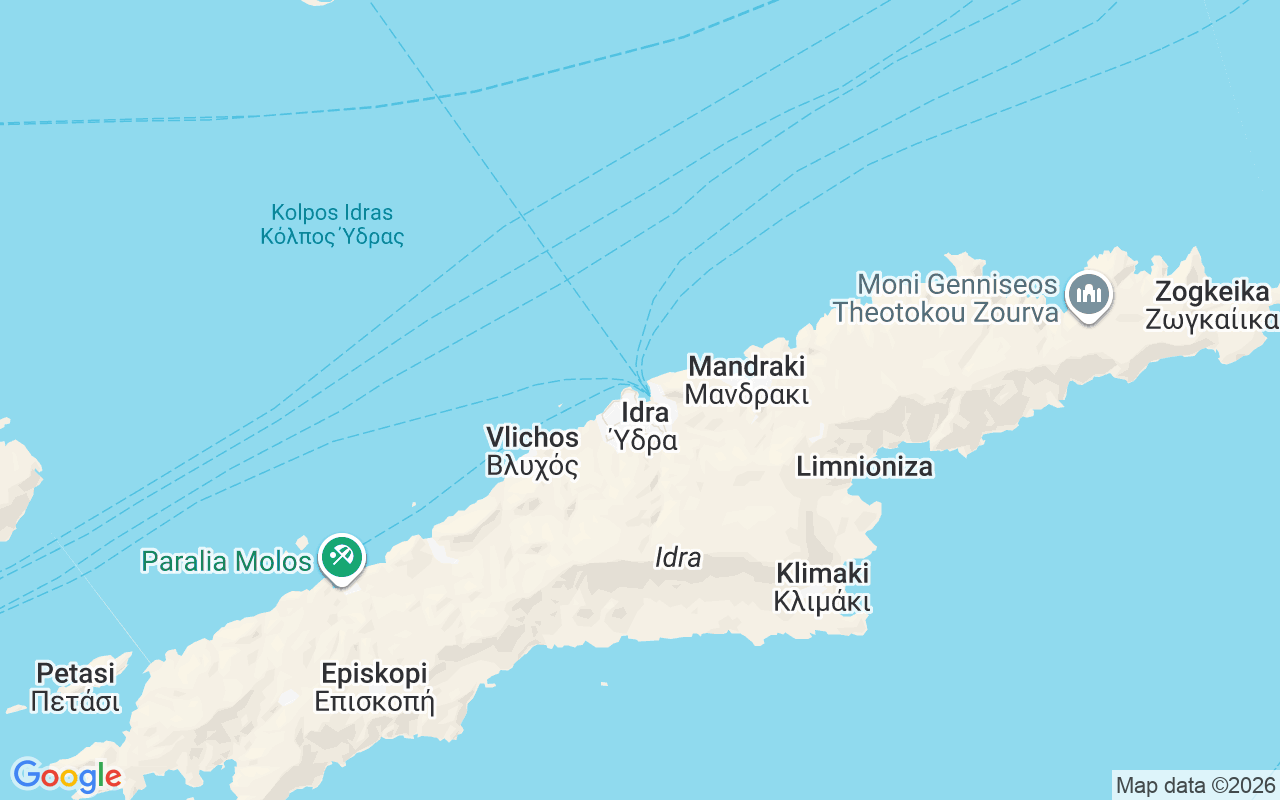 Location of the RIB: Hydra Port, Hydra