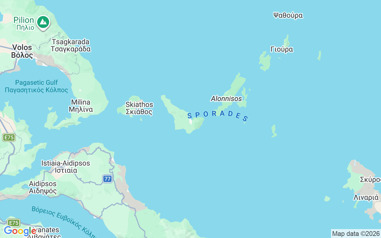 De locatie van Zeilboot: Skopelos, Griekenland