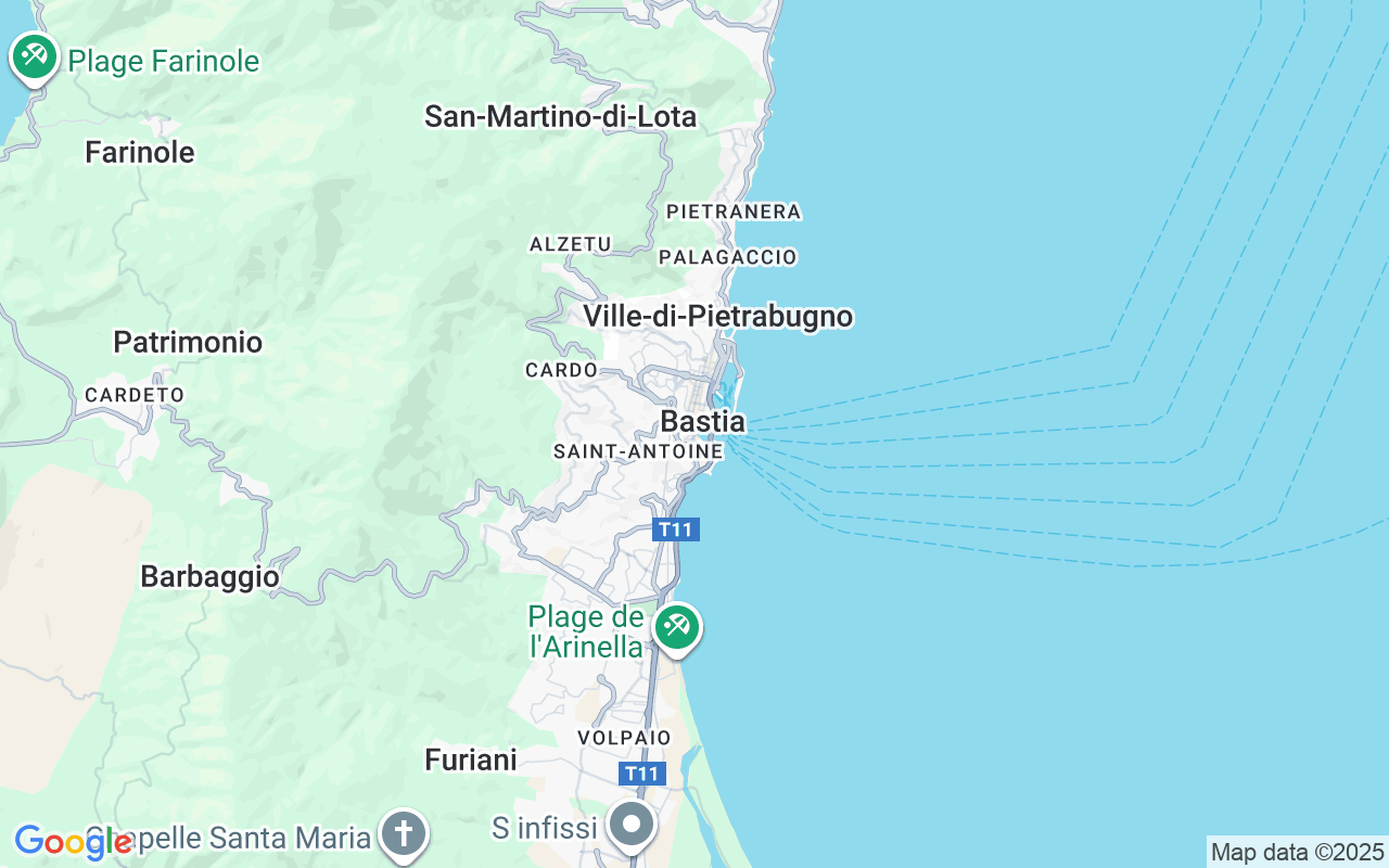 Plats för Motorbåt: Bastia, Frankrike