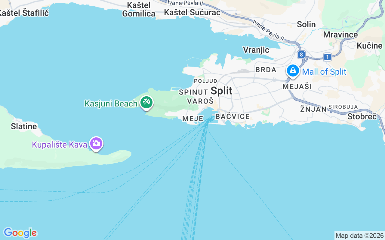 Localização do(a) Escuna: Split, 
