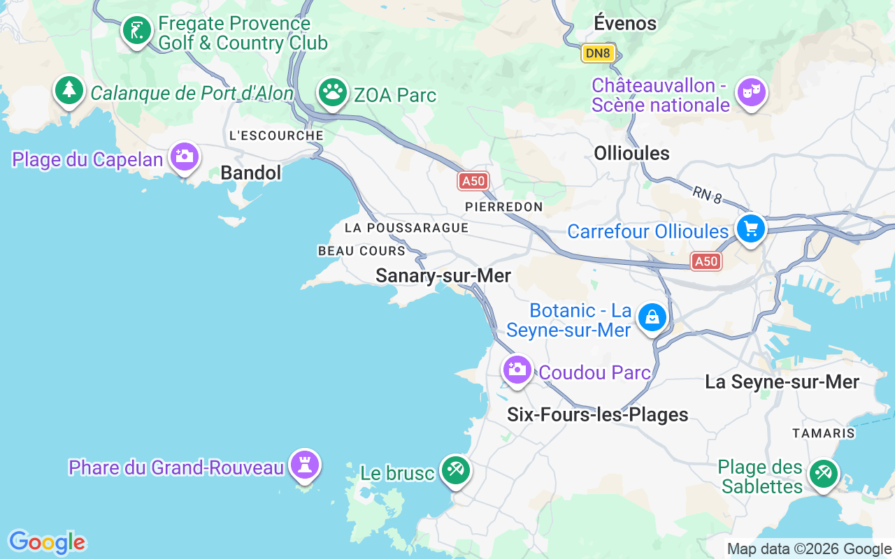 Emplacement du Voilier: Port De Sanary-Sur-Mer, 83110 Sanary-Sur-Mer