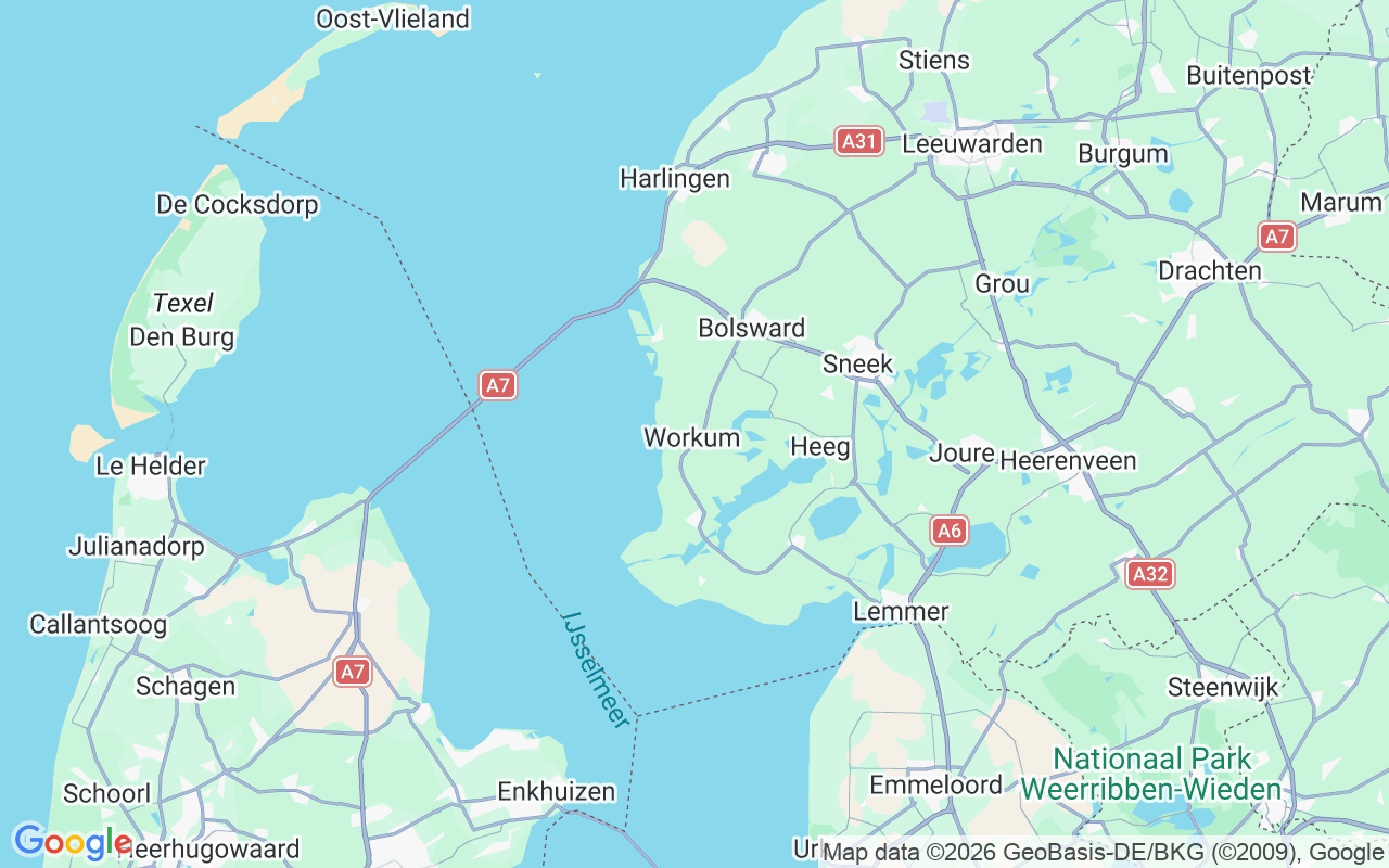 Emplacement du Voilier: Nijhuizum, Workum