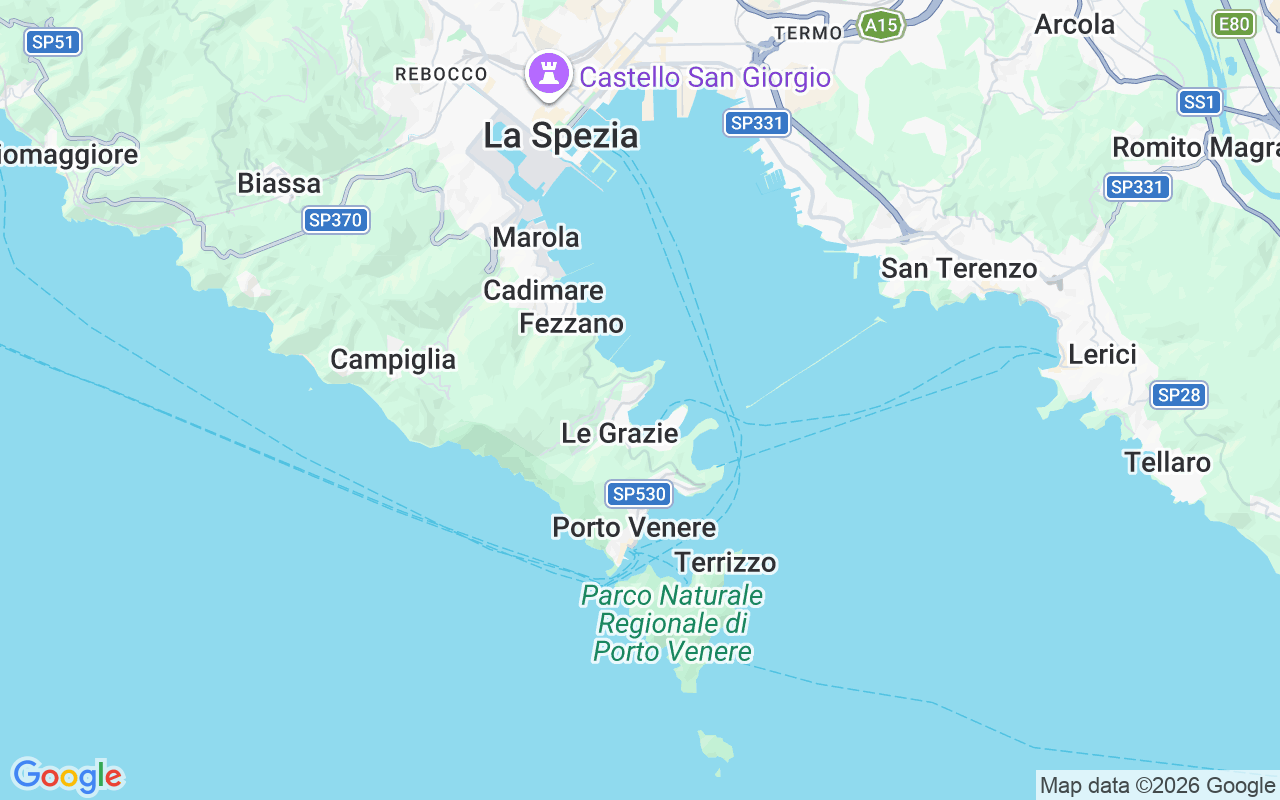 Plats för Båt utan licens: Le Grazie, Italien