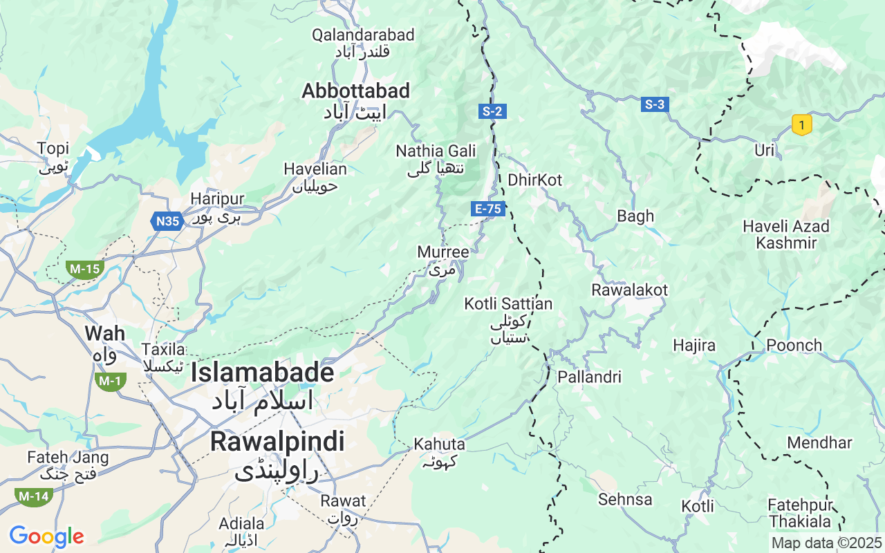 Localização do(a) Lancha: Murree, Paquistão