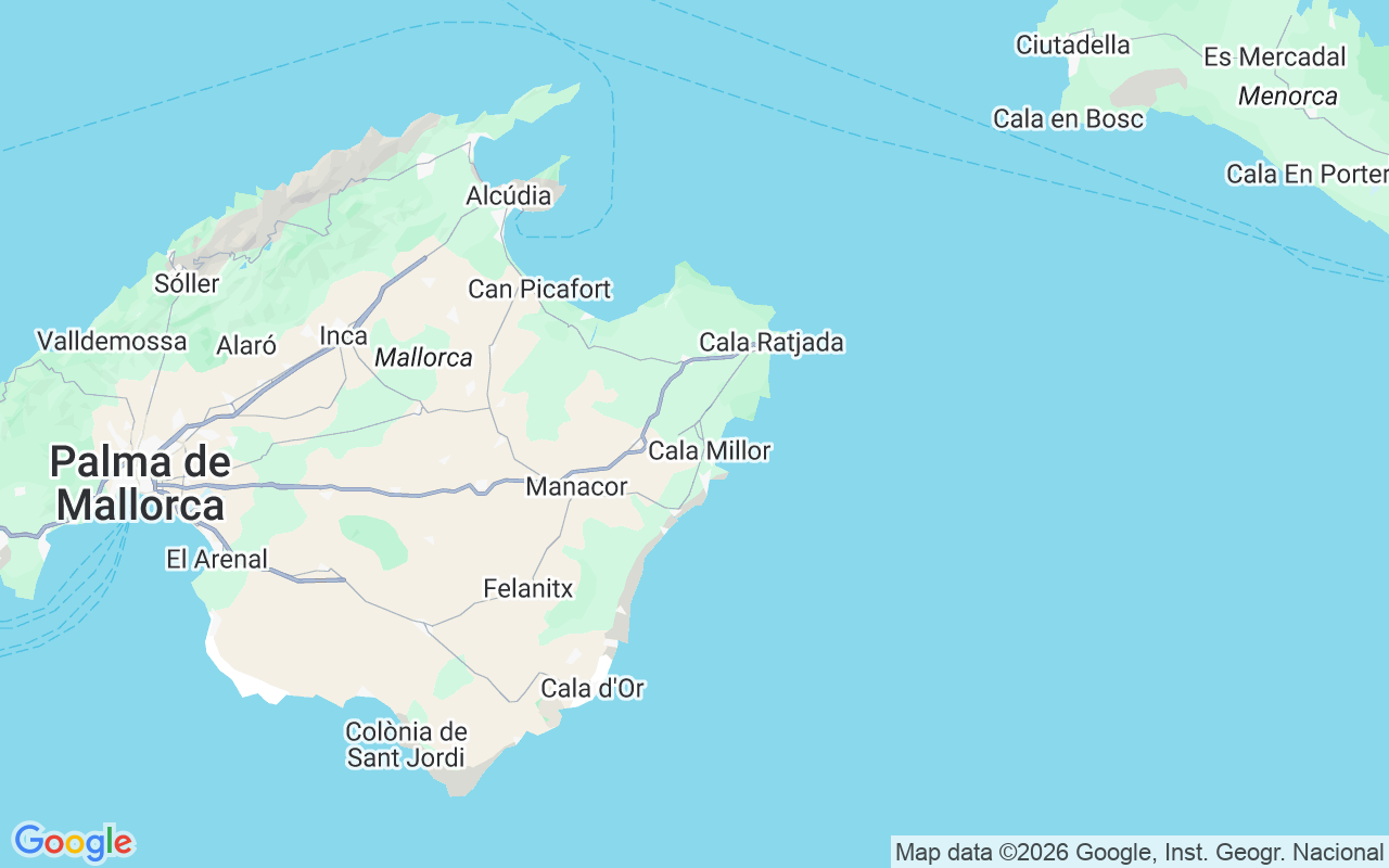 De locatie van Jetski: Cala Bona, Mallorca, Son Servera