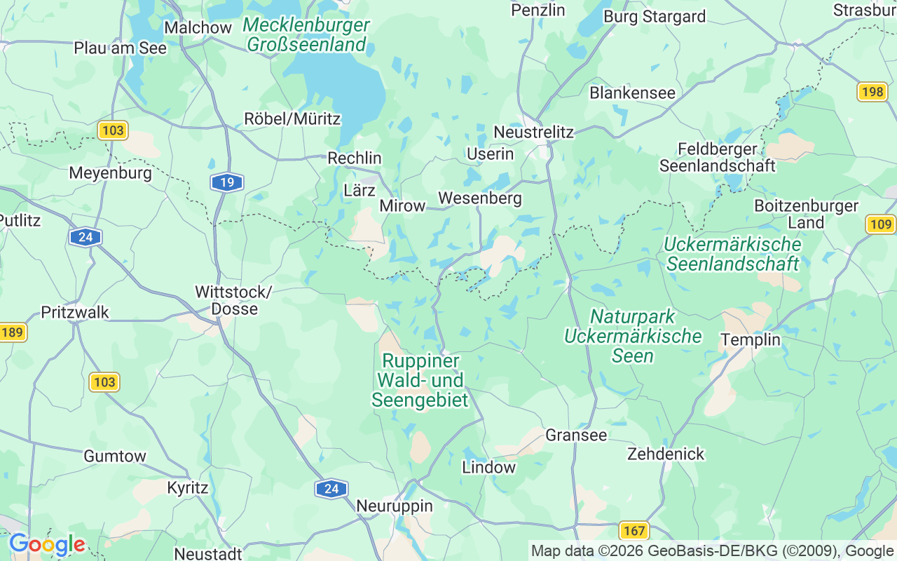 Emplacement du Péniche: Kleinzerlang, Allemagne