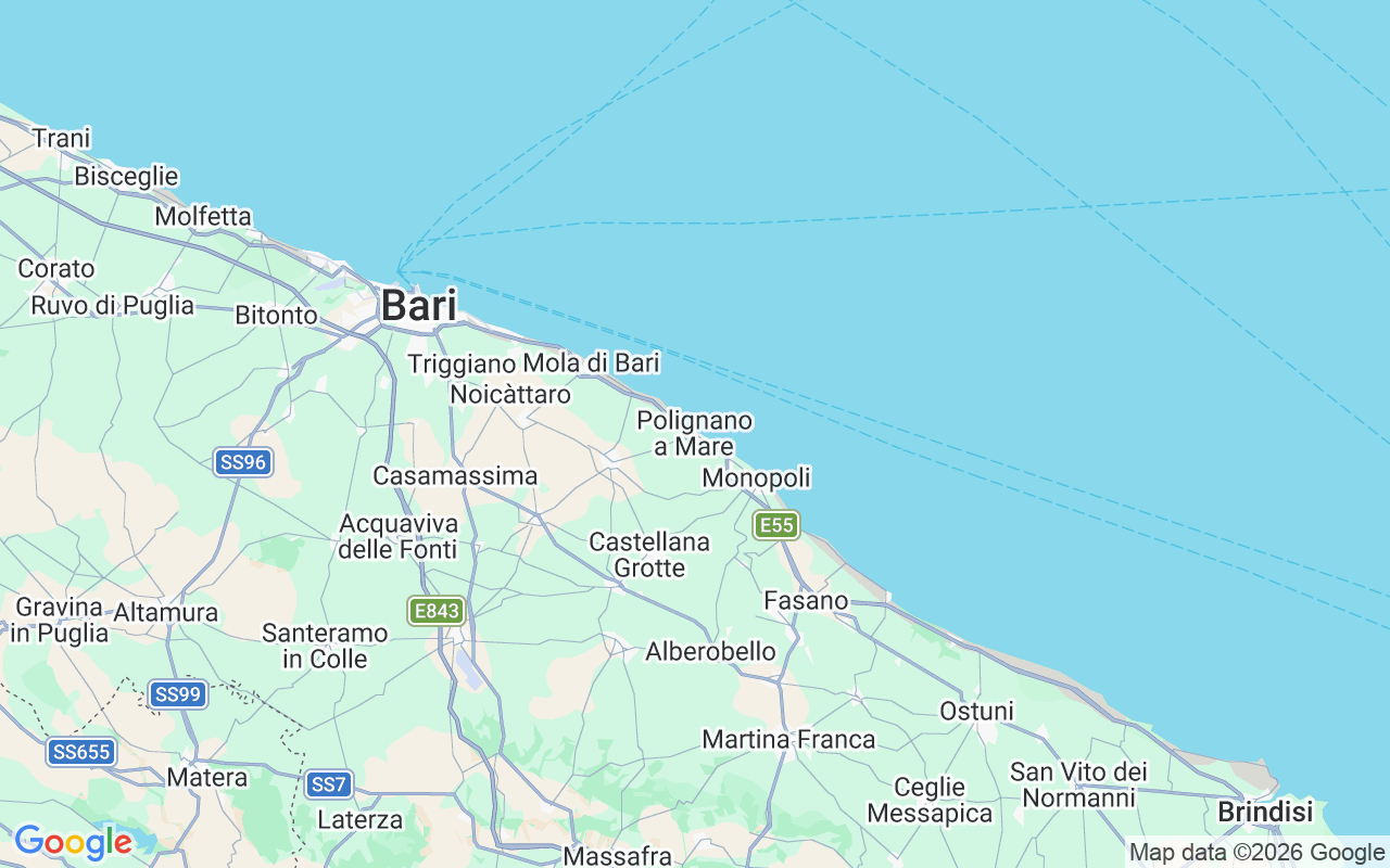 De locatie van Catamaran: Cala Ponte Marina, 70044 Polignano A Mare