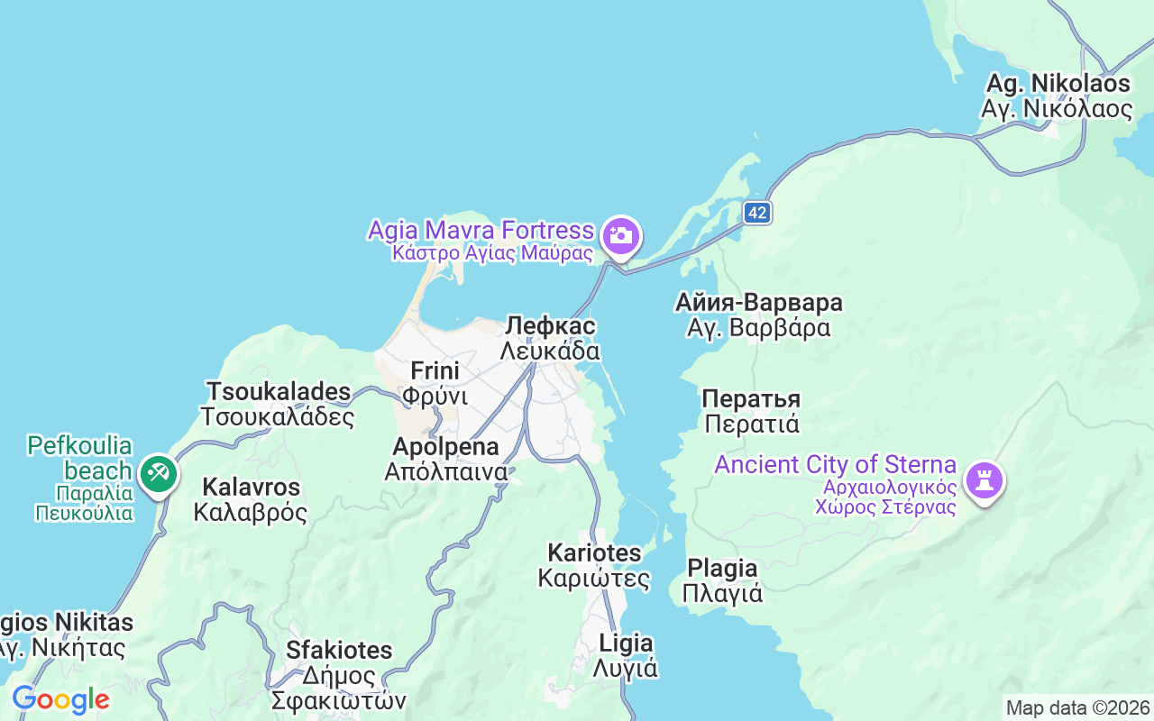 Местоположение Катамаран: Lefkas Marina, Лефкас 311 00