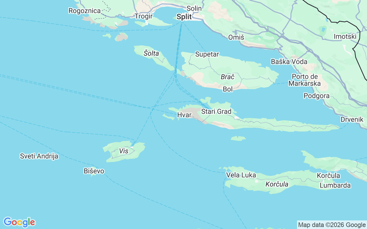 Localização do(a) Lancha: Hvar, Croácia