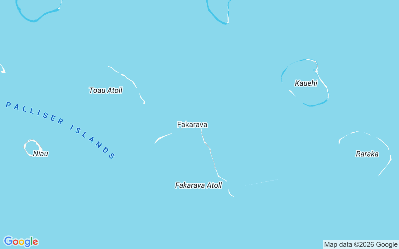 Location of the Catamaran: Fakarava, Rotoava