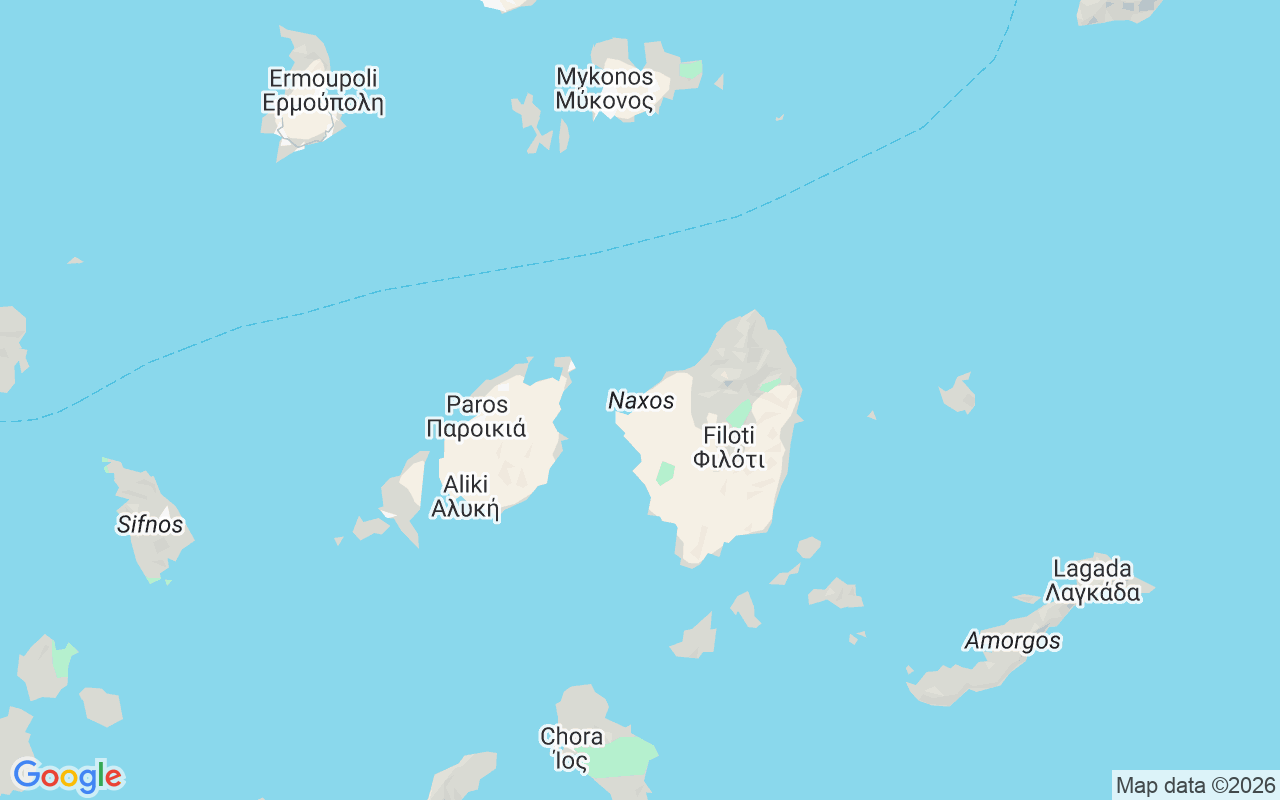 Location of the RIB: Agia Anna, Naxos