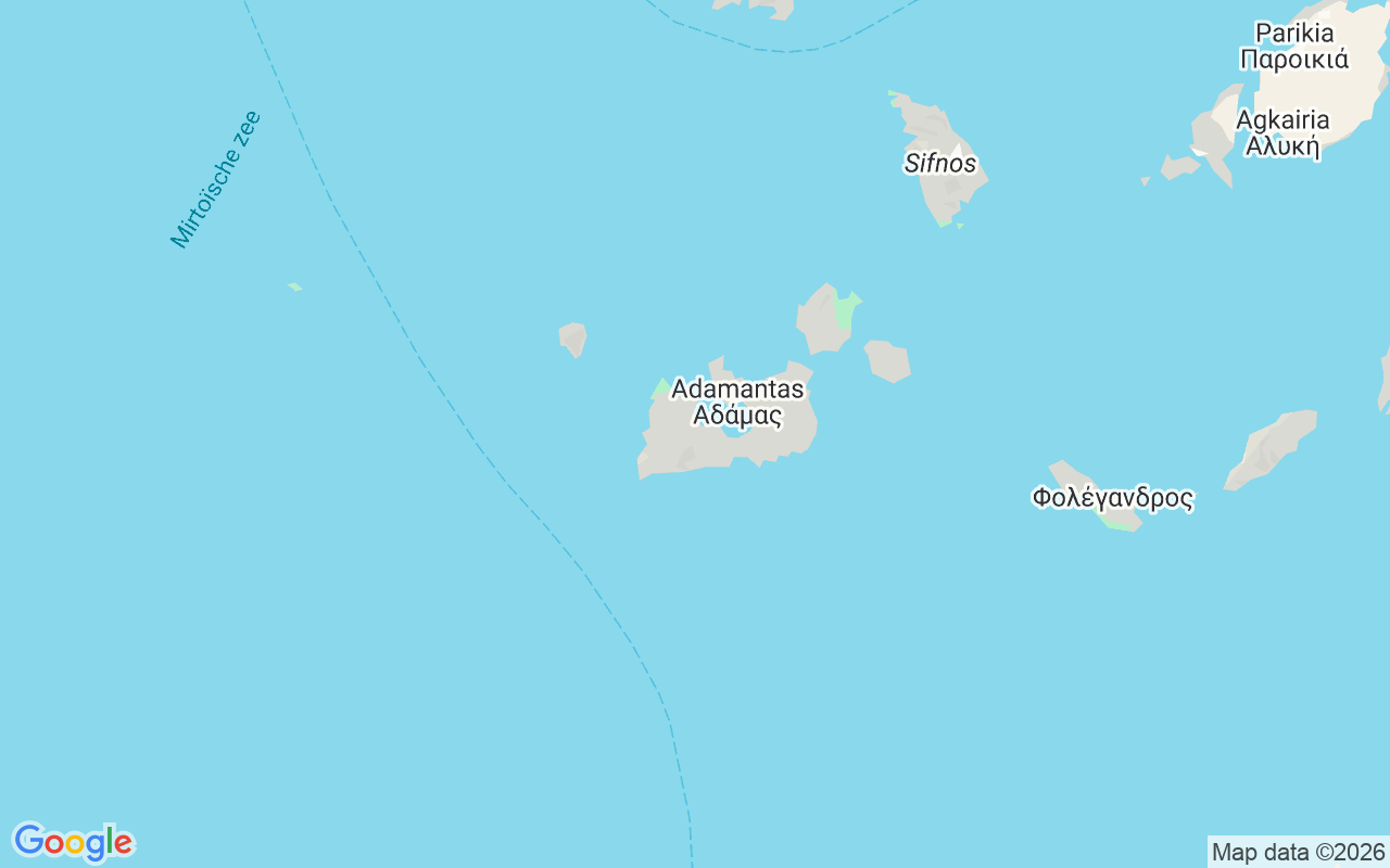 De locatie van RIB: Αγία Κυριακή Μήλου, Milos