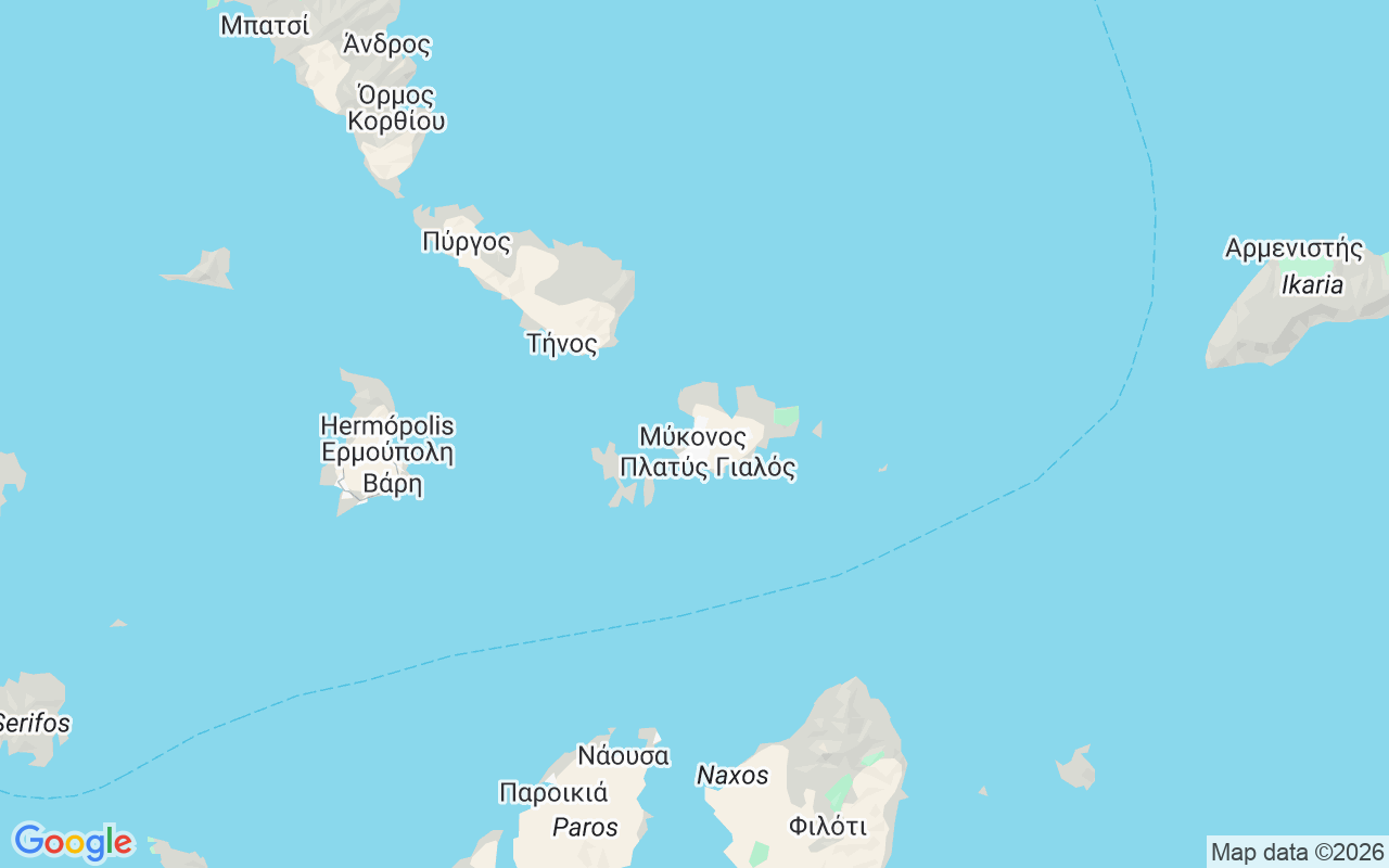 Localização do(a) Escuna: Agios Ioannis Diakoftis, Míconos