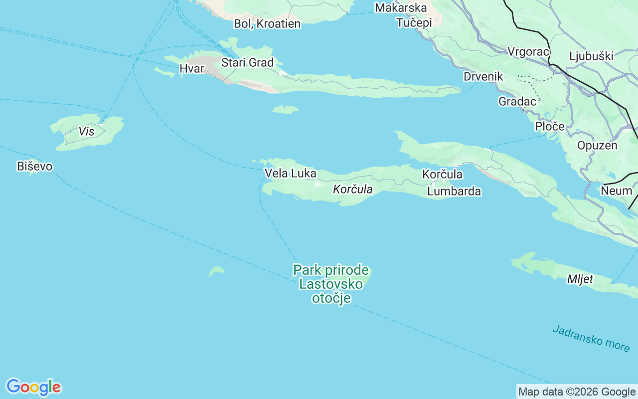 Plats för Motorbåt: Korčula, Prižba, Prižba