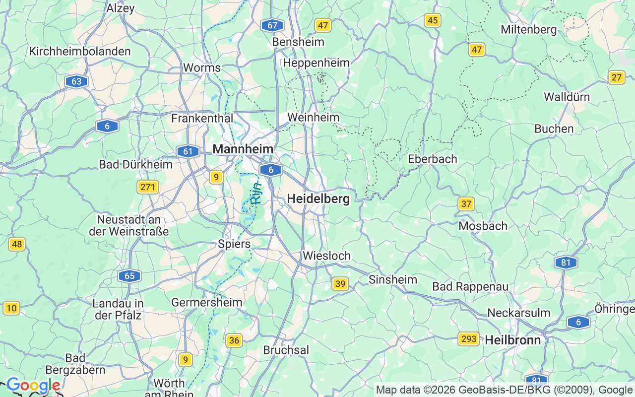 De locatie van Motorboot: Heidelberg, Heidelberg