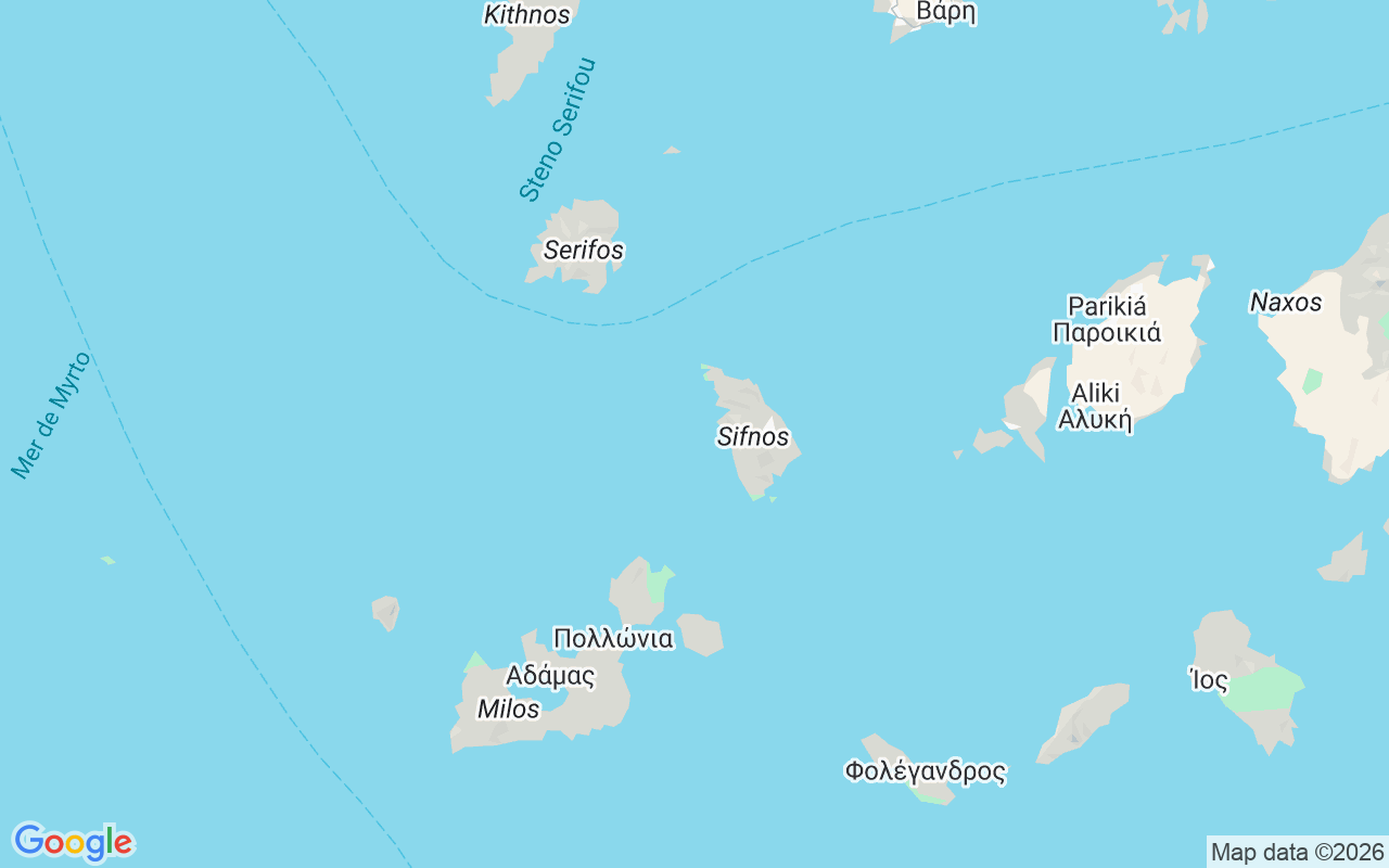 Emplacement du Semi-rigide: Platis Gialos Marina, Sifnos