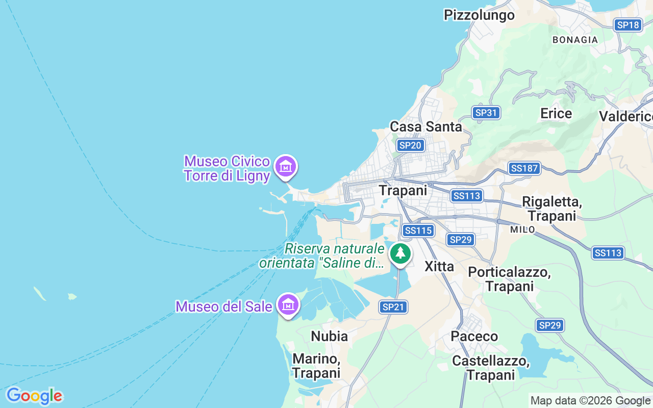 De locatie van RIB: Porto Trapani, Trapani