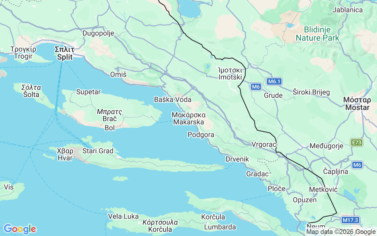 Τοποθεσία Μηχανοκίνητο σκάφος: Makarska, 21300